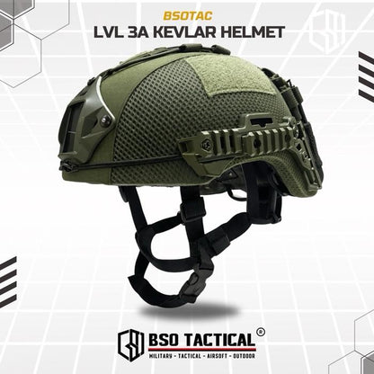 BSOTAC Helm Tactical L3A High Cut Outdoor Protection Helmet Allsize Set Custom with NVG Mount 3.0 Rail
