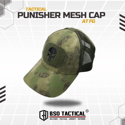 Topi Velkro Punisher Tactical Outdoor Mesh Hat Ripstop Allsize