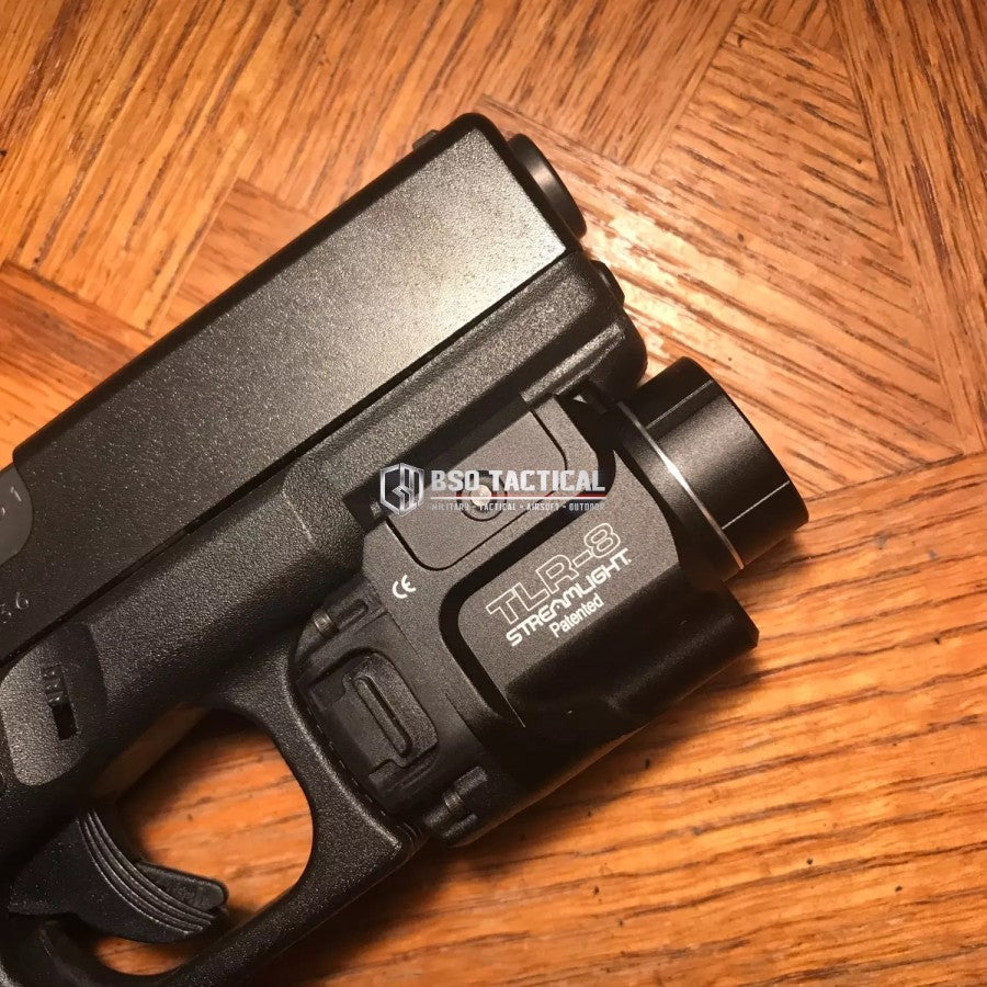 Senter Tactical TLR8 LED Light Combo with Red Laser Picatinny Rail White Flashlight Black