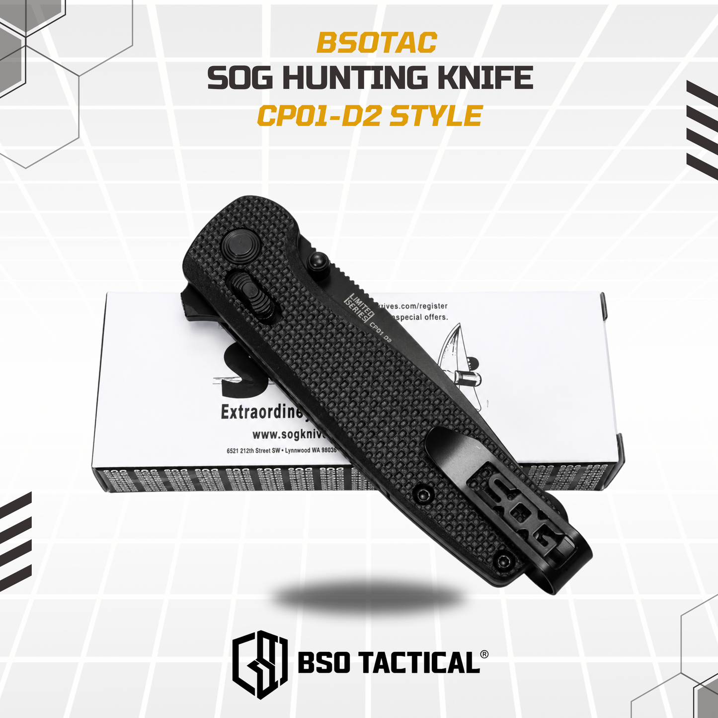Pisau Lipat SOG Outdoor Knife Cryo D2 Style Hunting Camping Knives Survival EDC Gear