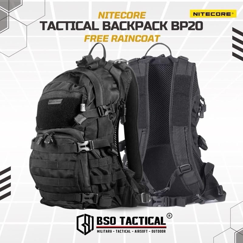 Tas Ransel Nitecore Tactical BP20 Outdoor Backpack Include Raincoat Bag ORIGINAL