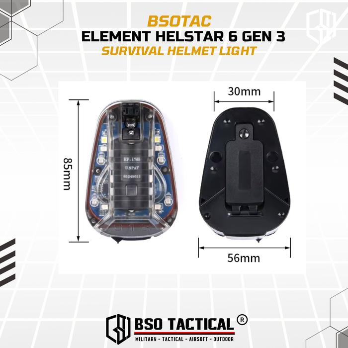 Lampu Outdoor Light Helstar 6 Gen 3 Survival Helmet Light Signal Lamp