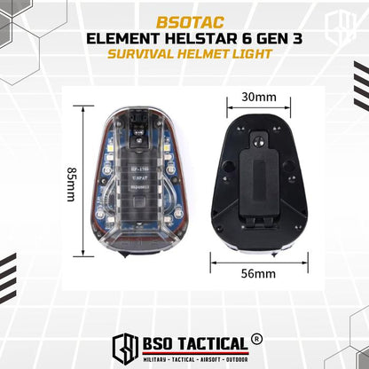 Lampu Outdoor Light Helstar 6 Gen 3 Survival Helmet Light Signal Lamp