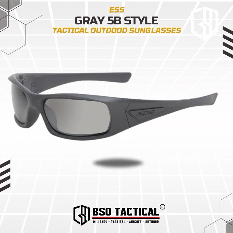 Kacamata Tactical ESS 5B Outdoor Goggle Sunglasses Sport - Grey