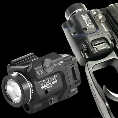 Senter Tactical TLR8 LED Light Combo with Red Laser Picatinny Rail White Flashlight Black