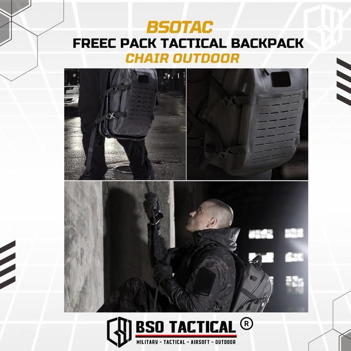 Freec Pack Tactical Outdoor Backpack Chair Camping Hiking Bag Molle