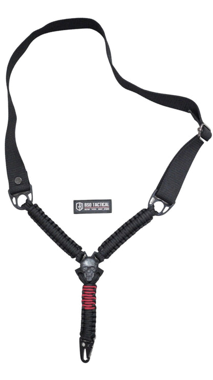 Tali Sandang Rangercord Sling Paracord Skull Custom Handmade 1 Point Metal Multifungsi Outdoor