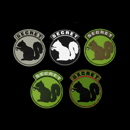 Emerson Gear Rubber Patch Secret Squirrel 3D Desain PVC TacticalPatch 7x8 cm Velkro Siap Pakai untuk Tas Jaket Topi Rompi - EM5548