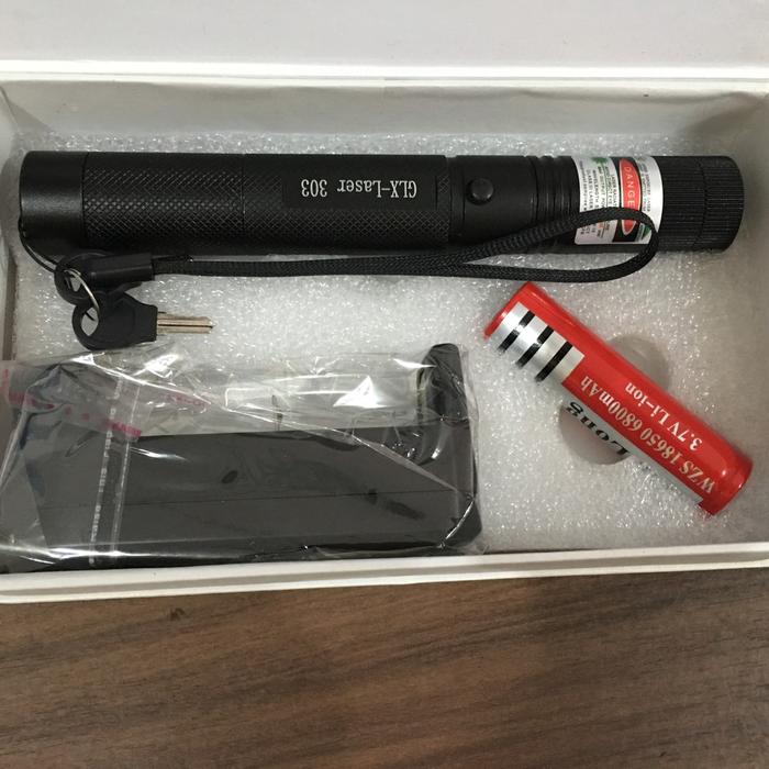 Green Laser 303 Pointer Rechargeable Battery Visible Laser Outdoor with Charger