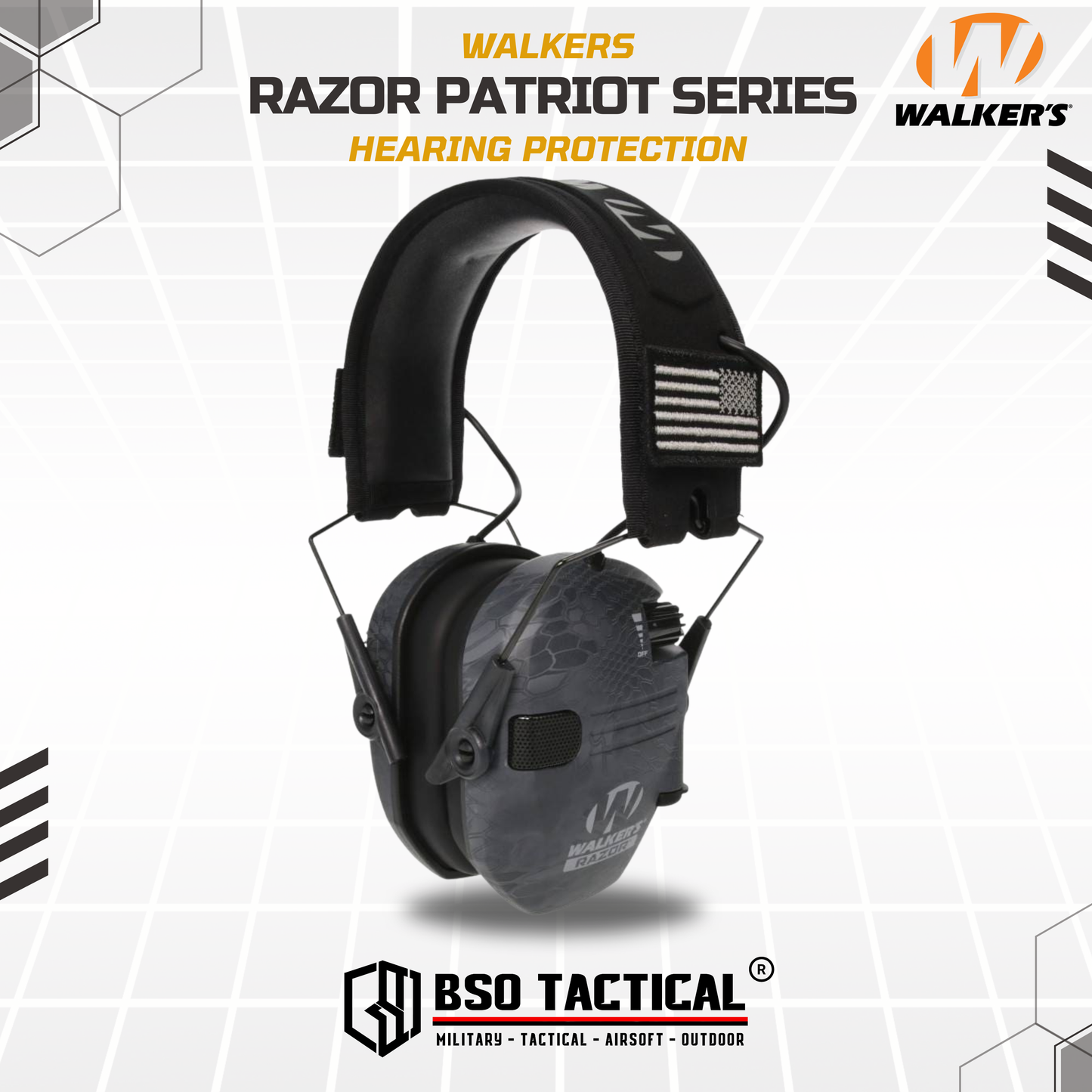 Walkers Razor Patriot Series Tactical Hearing Protection - ORIGINAL