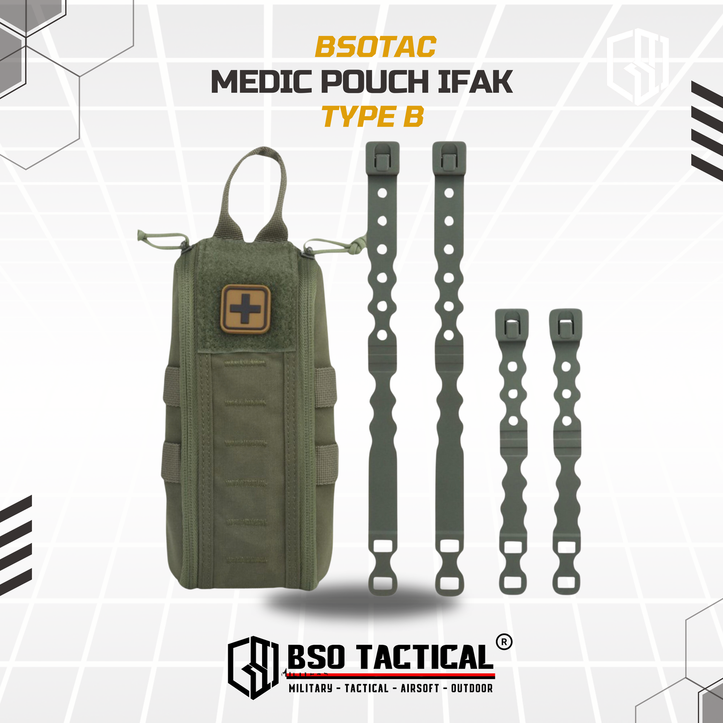 Quick Release First Aid Pack B IFAK Medical Pouch Molle FREE Medic Patch Outdoor