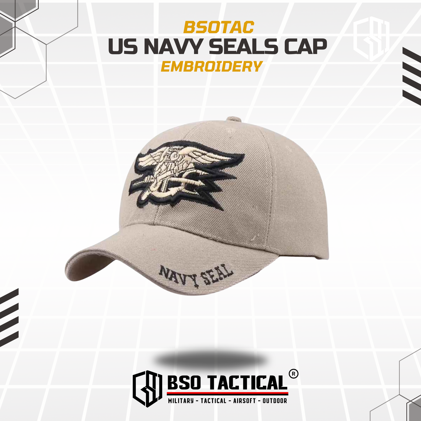 Topi Bordir Outdoor US Navy Embroidery Import