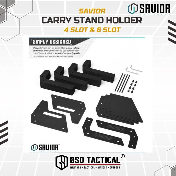 Savior Carry Stand Rack Display 4 SLOT & 8 SLOT