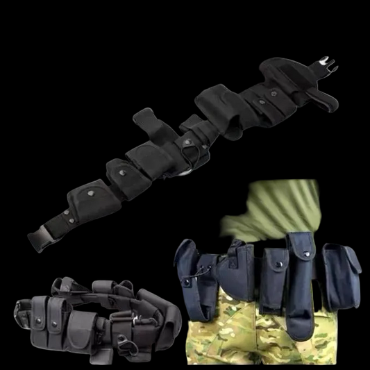Ikat Pinggang Kopel Outdoor 8 Kantong Pouch Set Heavy Duty Utility Belt Organizer Multifungsi untuk Olahraga Luar Ruangan
