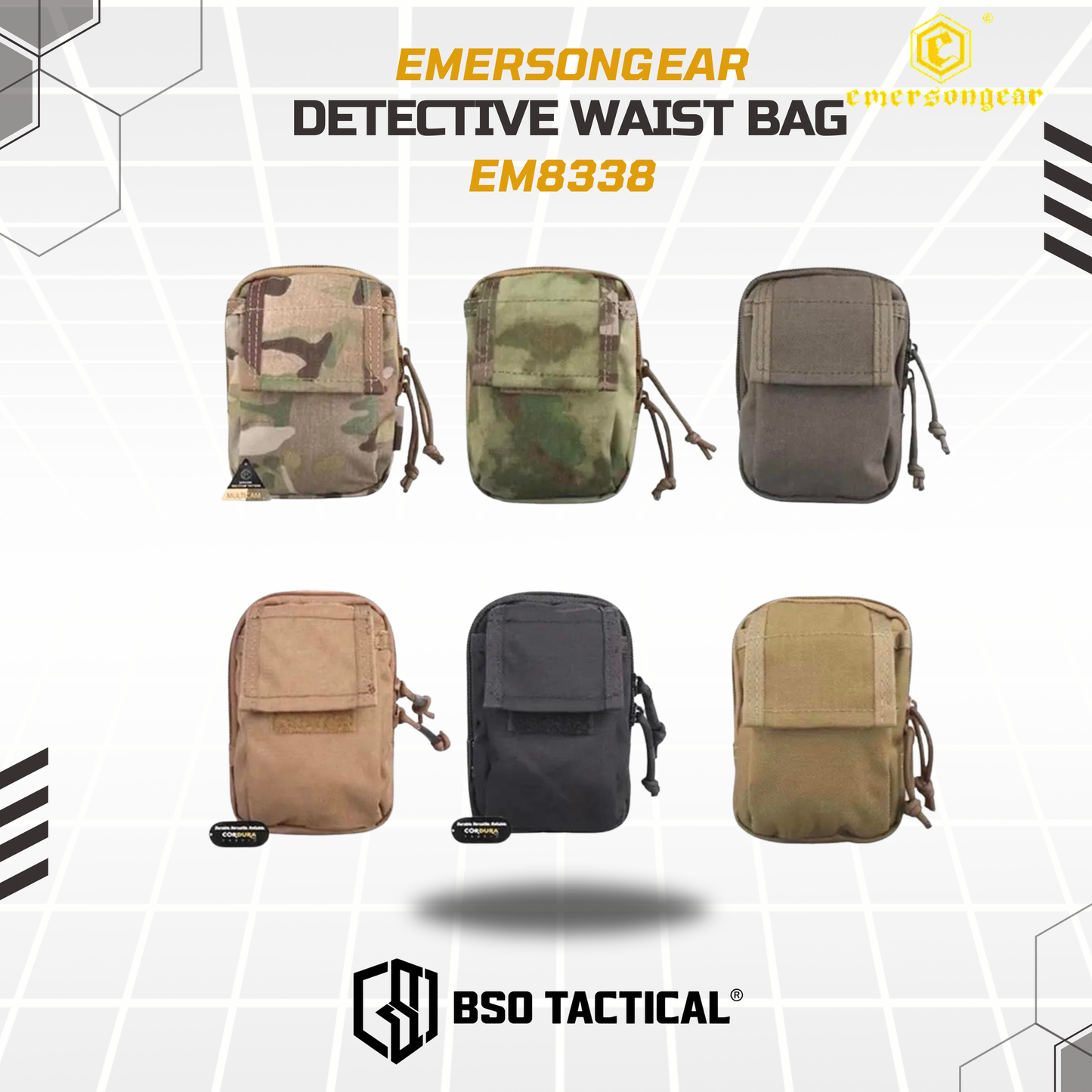Emerson Gear Tactical Detective Waist Bag Multifunction Pouch EDC Molle Original EM8338