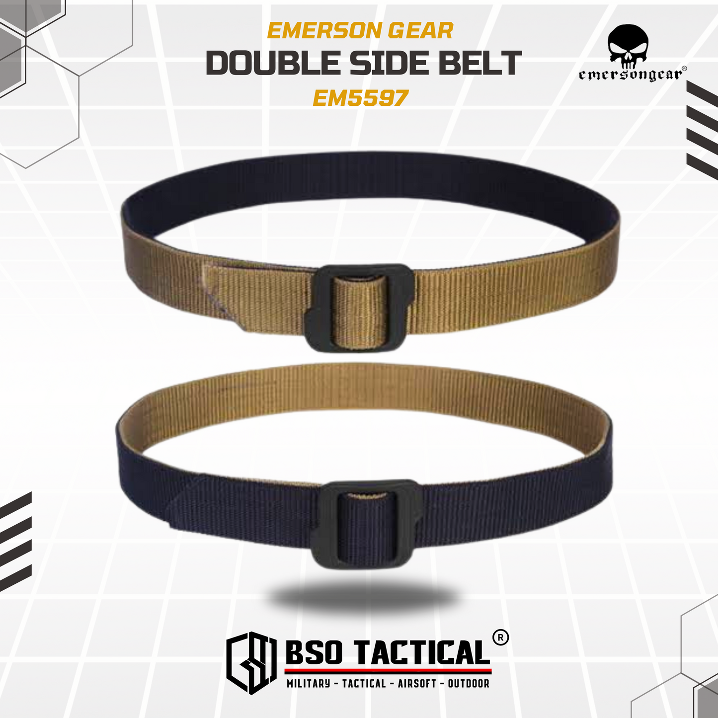 Emerson Gear Double Side Belt Ikat Pinggang Tactical Outdoor - EM5597