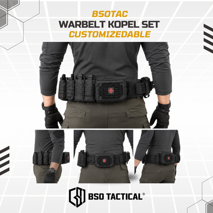 Kopel Tactical Battle Belt Modular Set with Multifungsi Pouch Warbelt Customizeable