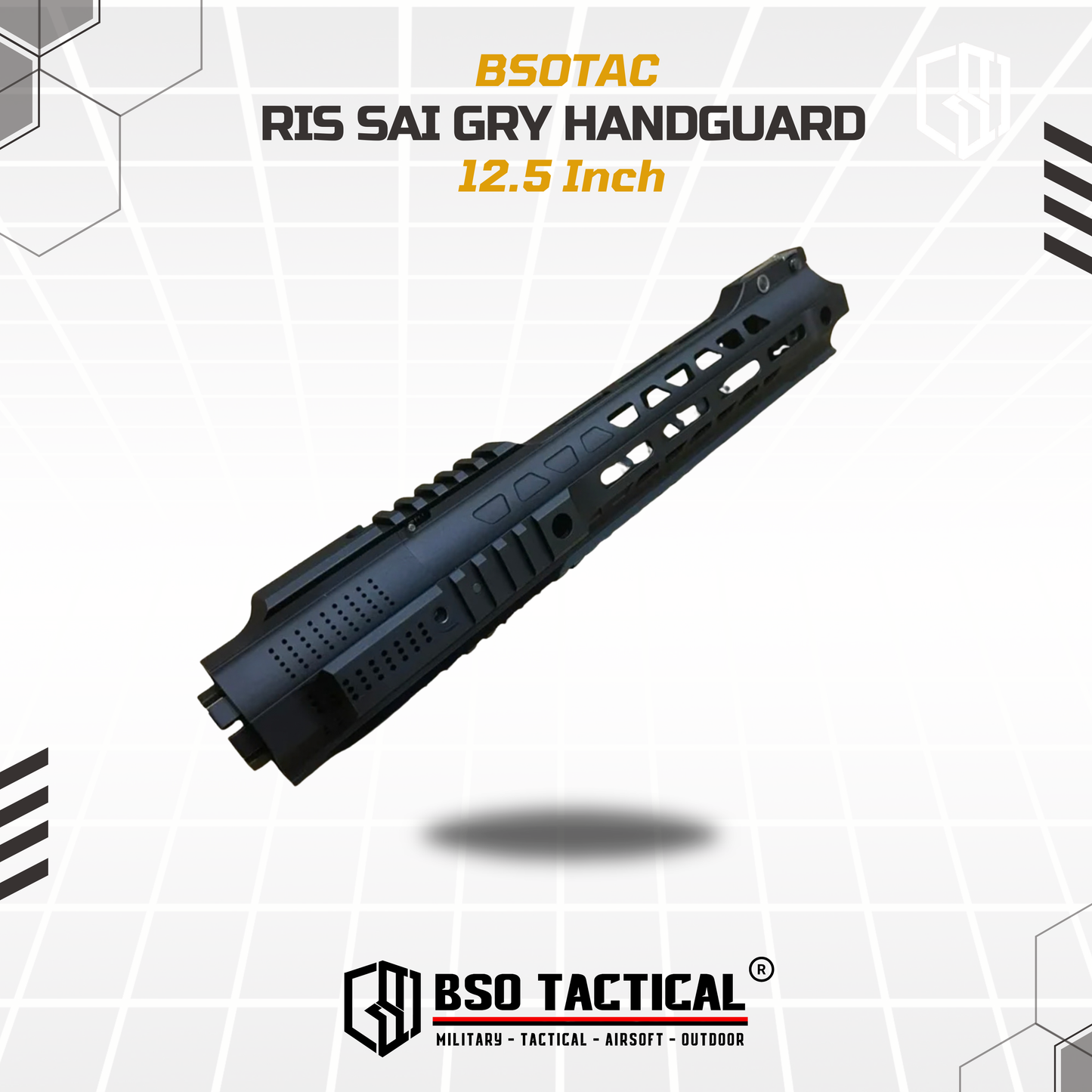 BD Tactical RIS Salient Arm SAI GRY Style Handguard 12,5" 14,5"