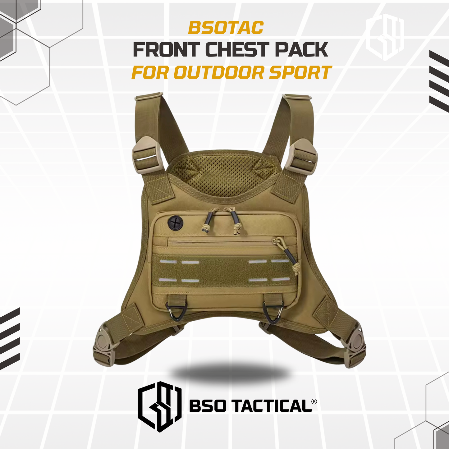 Front Chest Pack EDC Outdoor Sport Bag for Hiking Fishing Cycling Camping Gear