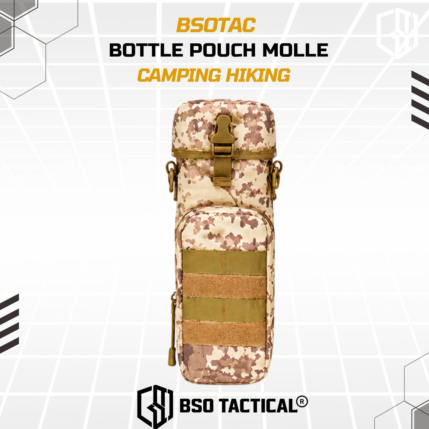 Tas Selempang Outdoor dengan Bottle Pouch Molle for Hiking Camping Outdoor Bag