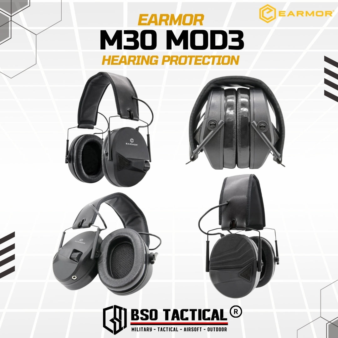 Earmor M30 MOD3 Tactical Electronic Hearing Protection IPSC - ORIGINAL