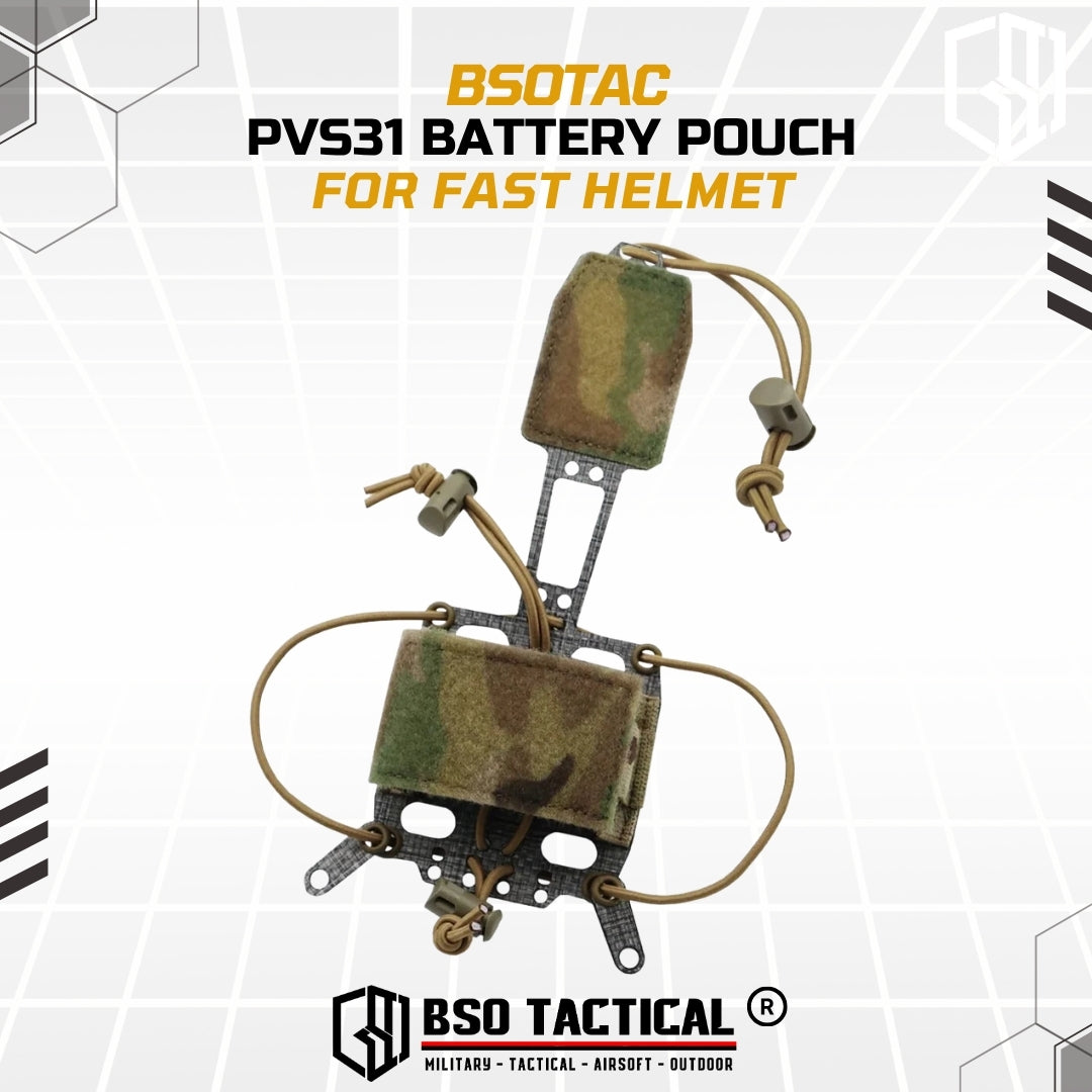 FC Style Tactical Battery Case PVS31 Pouch for Helmet Retention System