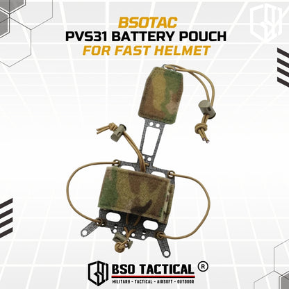 FC Style Tactical Battery Case PVS31 Pouch for Helmet Retention System