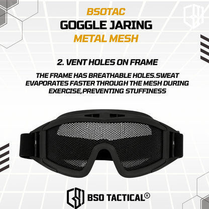 Goggle Tactical Outdoor Metal Mesh Jaring Outdoor Gear