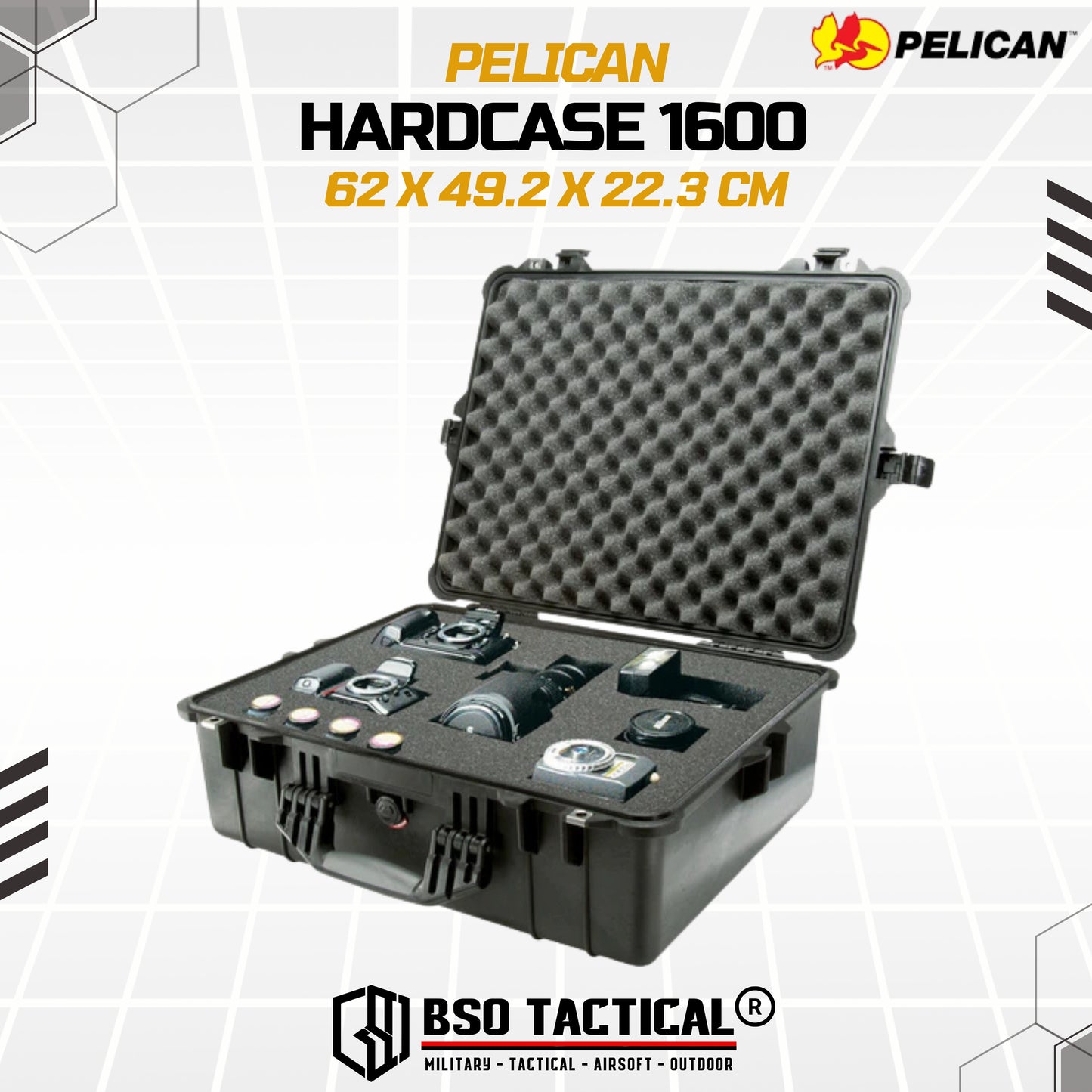 Koper Multifungsi Pelican Protector Hardcase 1600 Outdoor Case - ORIGINAL