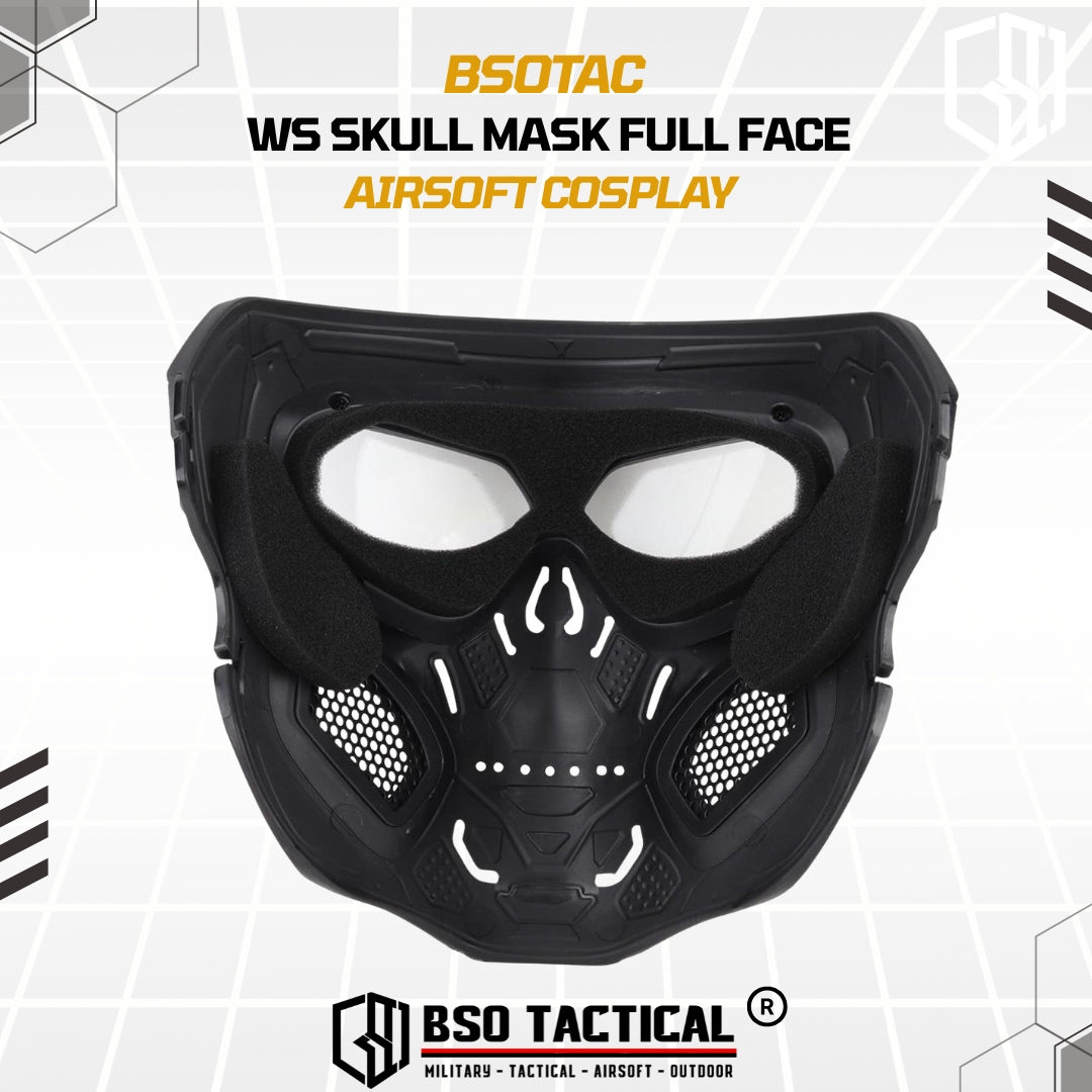 WoSport Masker Full Face Tactical Mask Skull Cosplay Tengkorak Mask Motorcycle