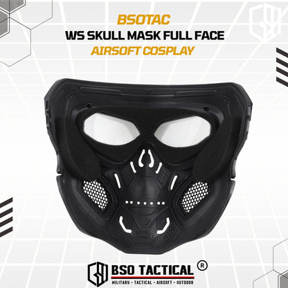 WoSport Masker Full Face Tactical Mask Skull Cosplay Tengkorak Mask Motorcycle
