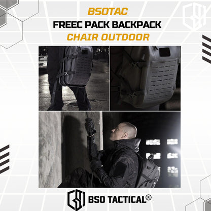Freec Pack Tactical Outdoor Backpack Chair Camping Hiking Bag Molle