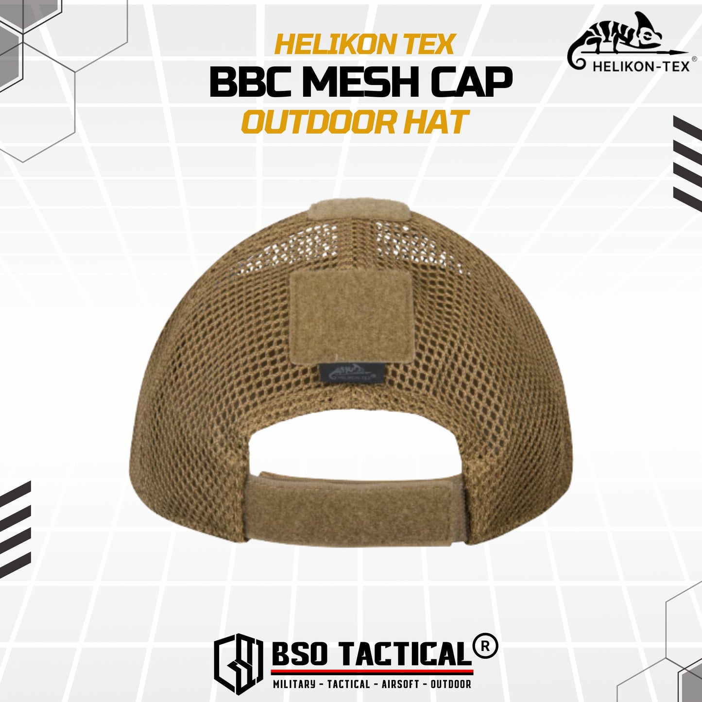 Topi Helikon Tex BBC Mesh Cap Polyster Outdoor Hat Adjustable Baseball ORIGINAL
