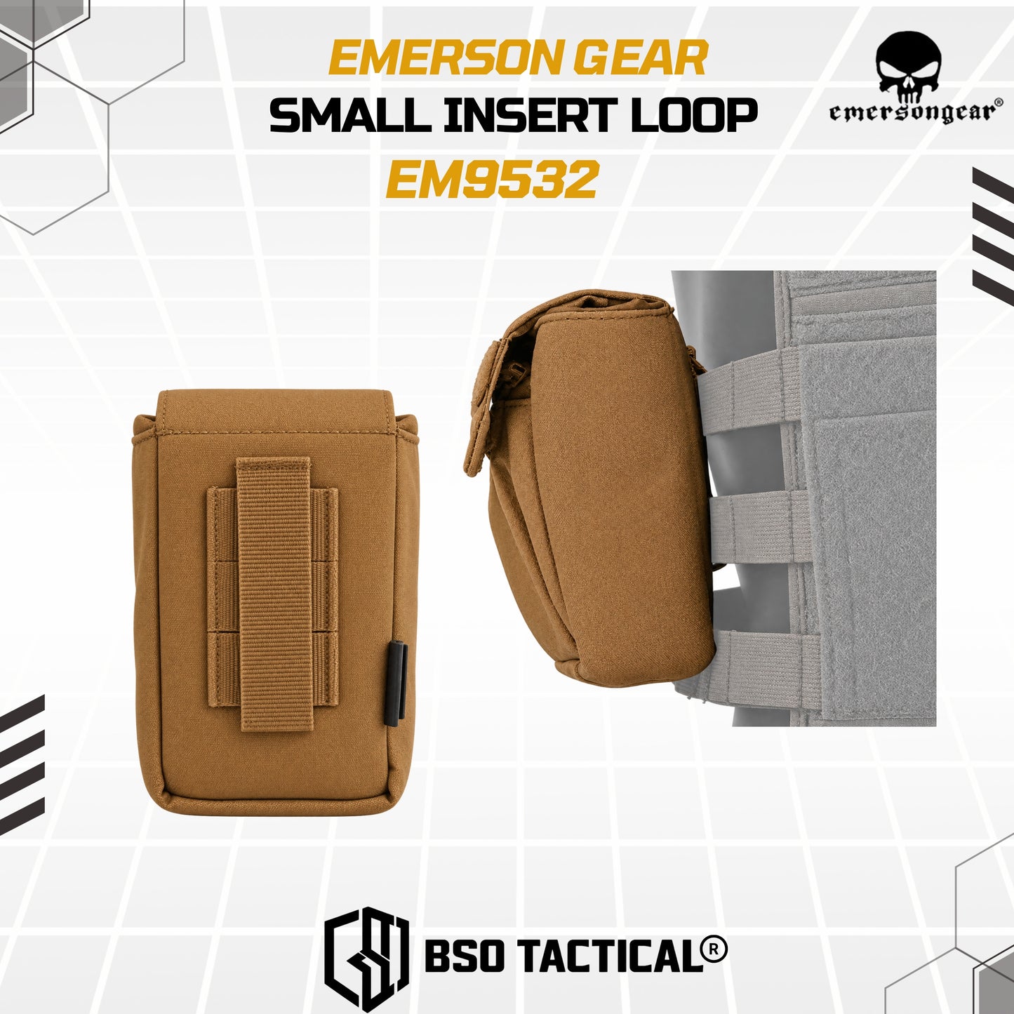 Emerson Gear Small Insert Loop Pouch Tactical Waist Bag Tactical EDC Multifungsi EM9532 - ORIGINAL