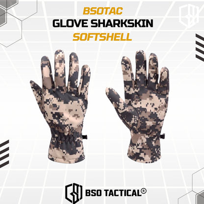 Sarung Tangan Thermal Outdoor Glove Sharkskin Softshell Sport Camo Full Finger Waterproof Windproof Fleece Bahan Nylon Polyester Polar Hangat