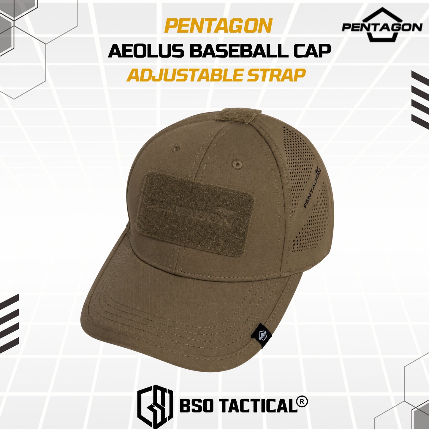 Topi Pentagon Aeolus Baseball Cap with Adjustable Strap Outdoor Casual Cap