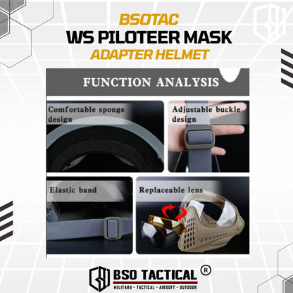 WoSport Piloteer Mask Adapted Fast Helmet