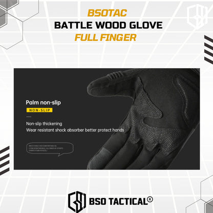 Battle Wood Outdoor Tactical Motorcycle Glove Full Finger Protection Multifungsi - ST1805