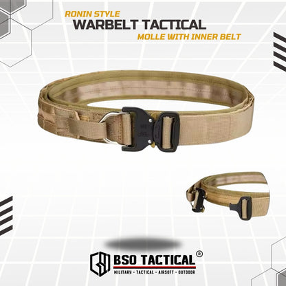 Ikat Pinggang Outdooor Belt Molle 2 Layer dengan Buckle Alloy dan Sistem Molle untuk Perlengkapan Outdoor Outer Inner Belt