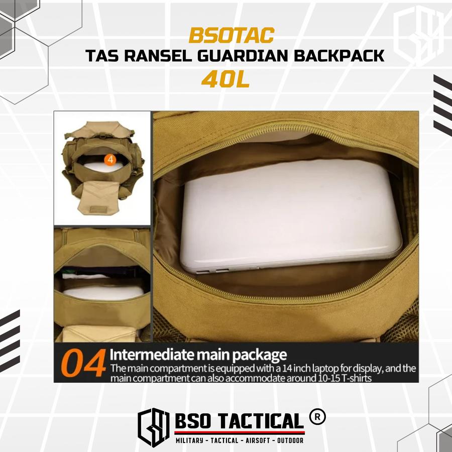 Tas Ransel Guardian Tactical Outdoor Multipurpose Backpack 40L Bag