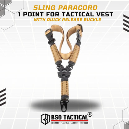 Tali Sandang Tactical Sling V.1 Paracord Vest Lanyard 1 Point Adjustable