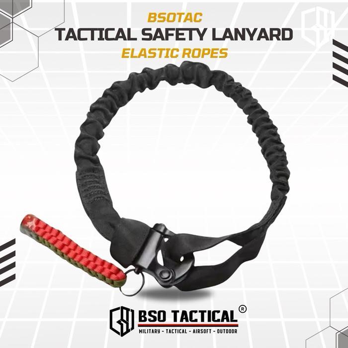 Tactical Safety Lanyard Single Point Outdoor Tali Elastic Ropes