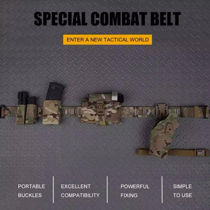 Ikat Pinggang WS Assaulter Tactical Belt Gen 2 Molle Warbelt Outdoor Quick Release Buckle 3 in 1