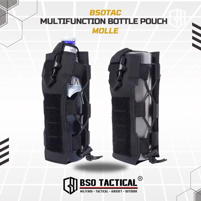 Tactical Water Bottle Pouch Molle Multifungsi Universal HT Pouches Outdoor Hiking Camping