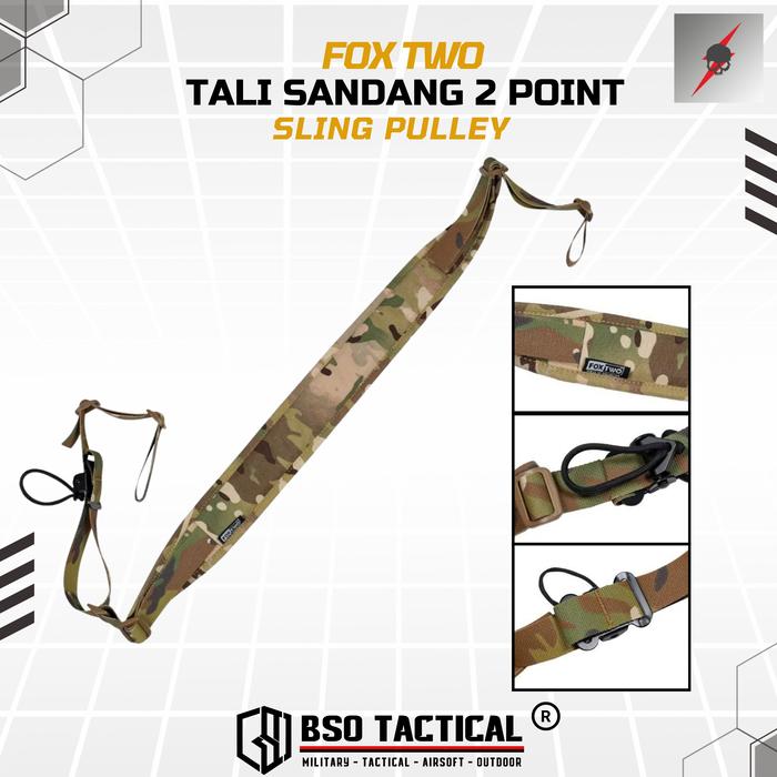 FOX TWO Tactical Tali Sandang 2 Point Sling Pulley - ORI Foxtwo