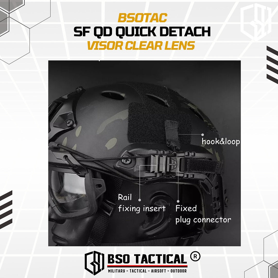 SF QD Quick Detach Tactical Goggle Gentex Ops Core Style