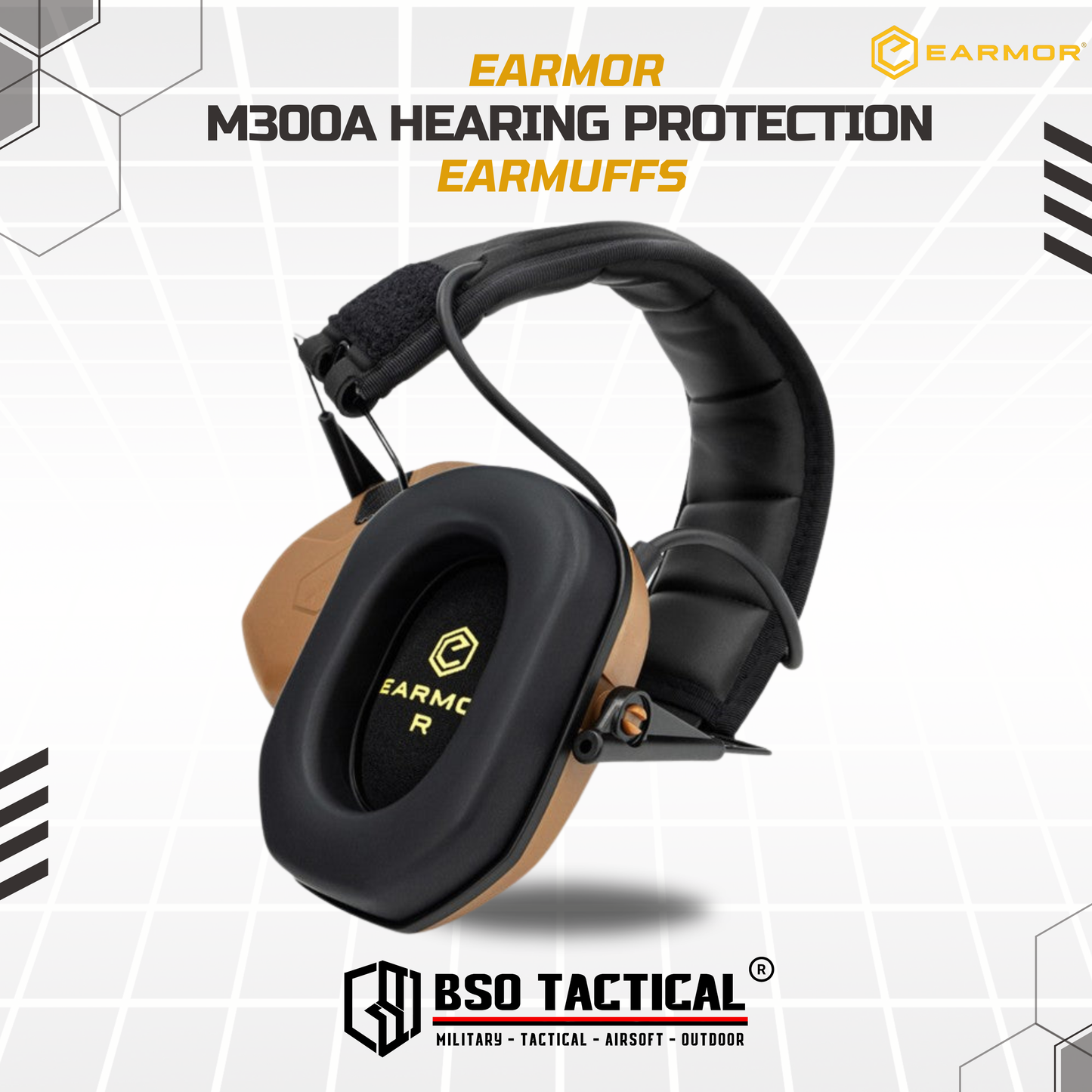 Earmor M300A Tactical Headset Hearing Protection Earmuff Earphone