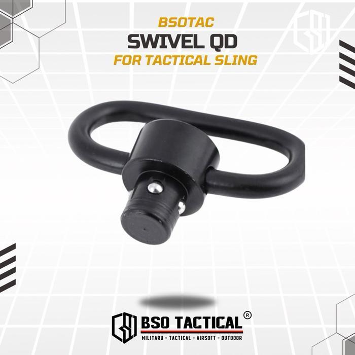 BSOTAC Swivel QD untuk Sling dengan Kaitan Sling Ring QD Quick Release Button Alloy