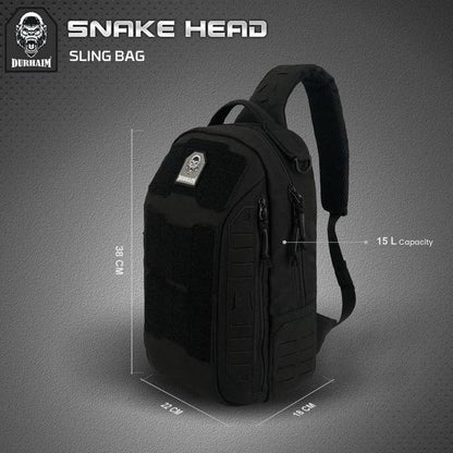 Tas Tactical Sling Bag Durhaim Snake Head Outdoor Daily EDC Bag - ORIGINAL