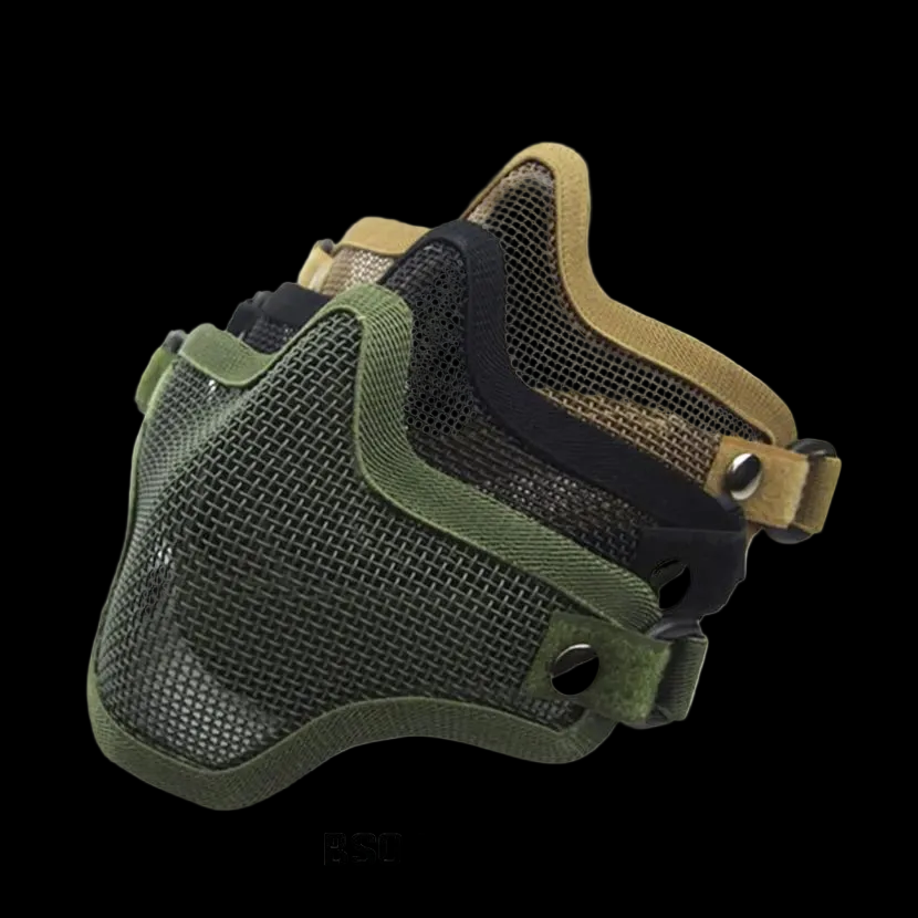 Masker Jaring Strike Style Metal Wire Half Mesh Mask Face Protection